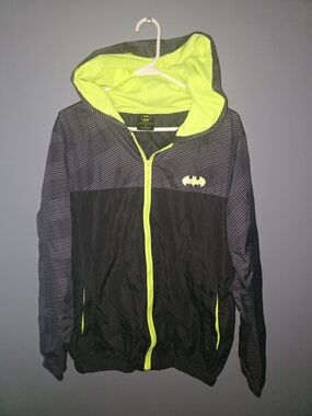 Batman Black Jacket with Neon Yellow Trim